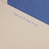 Personal Stationery Crown Mill Cornflower blue Silk Lined envelopes - Set of 10 cards and 10 envelopes