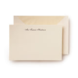 Personal Stationery Crown Mill Champagne Silk Lined envelopes - Set of 10 cards and 10 envelopes