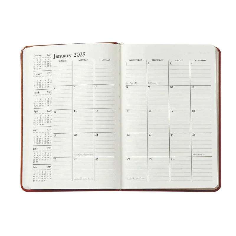 2024 Appointment Diary Kelly Green Goatskin Leather