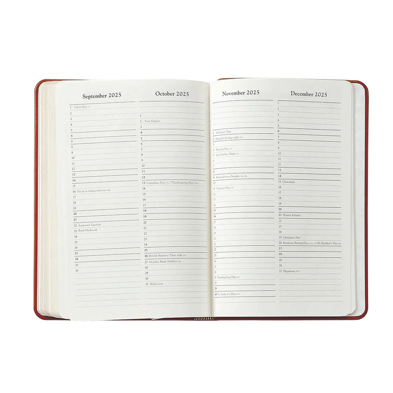 2024 Appointment Diary Azalea Pink Goatskin Leather