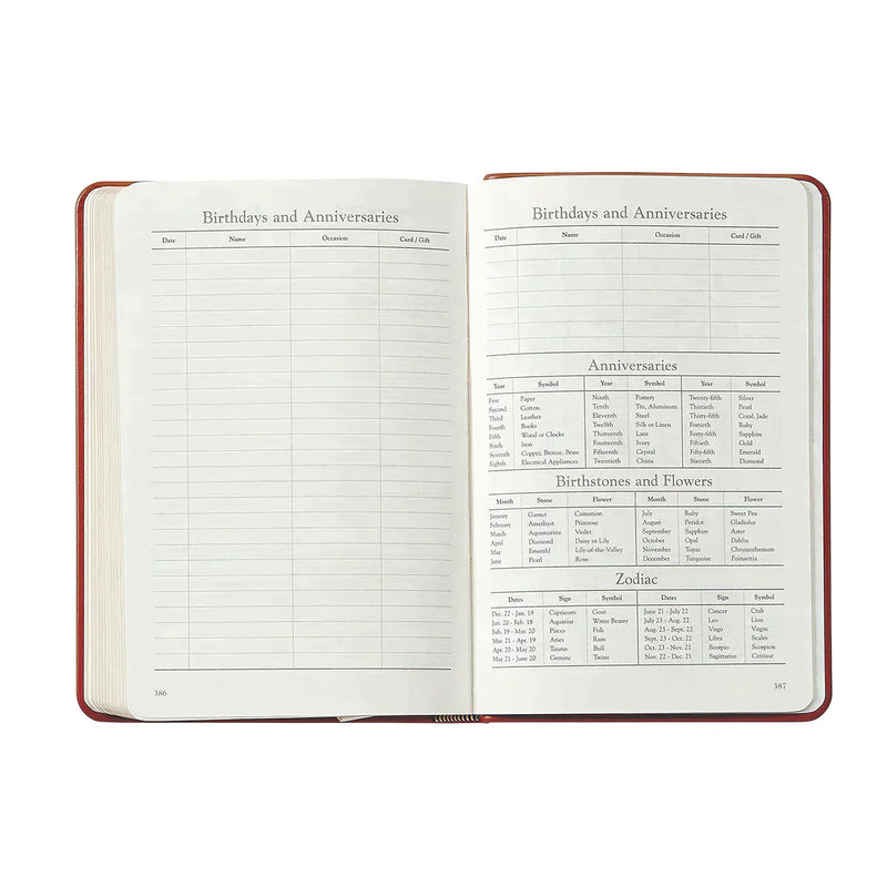 2024 Appointment Diary White Gold Goatskin Leather