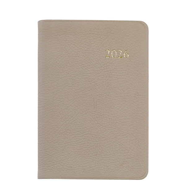 2026 Appointment Diary Beachwood Pebble Leather