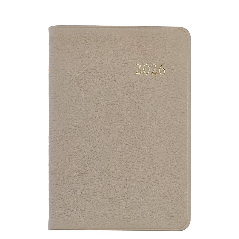 2026 Appointment Diary Beachwood Pebble Leather