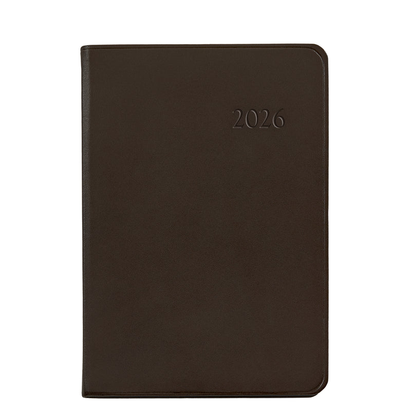 2026 Appointment Diary Brown Traditional Leather