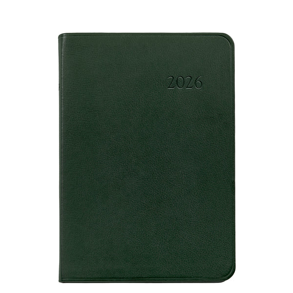 2026 Appointment Diary Green Traditional Leather