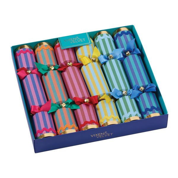 La Dolce Vita Crackers Mixed Stripes - Box of 6