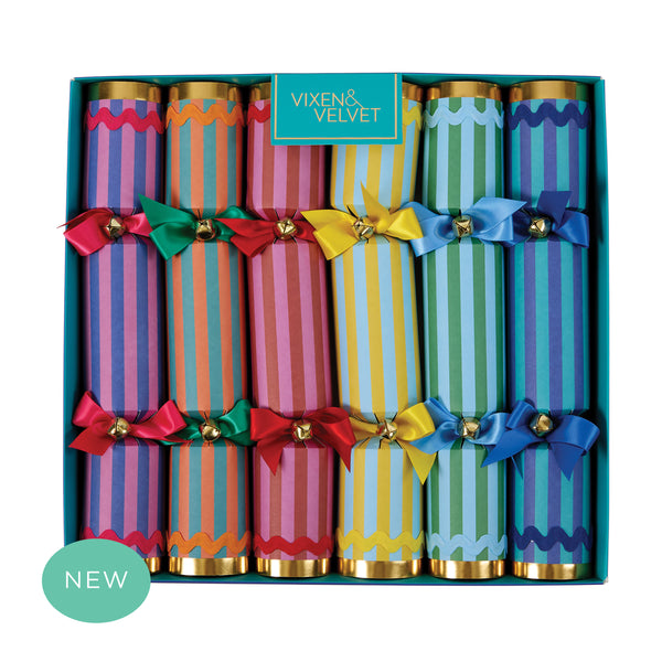 La Dolce Vita Crackers Mixed Stripes - Box of 6