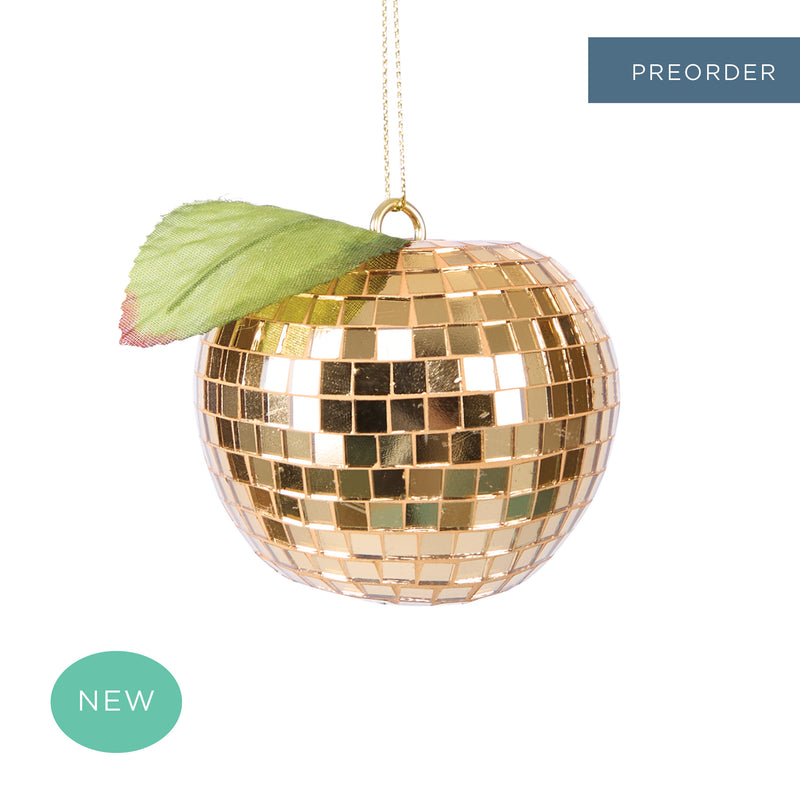 Disco Apple Decoration Small Gold