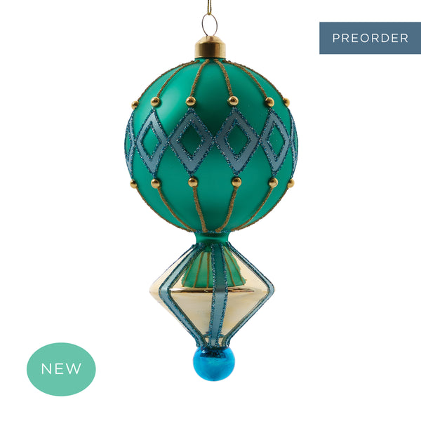 Carnivale Emerald Tree Decoration - Green & Blue