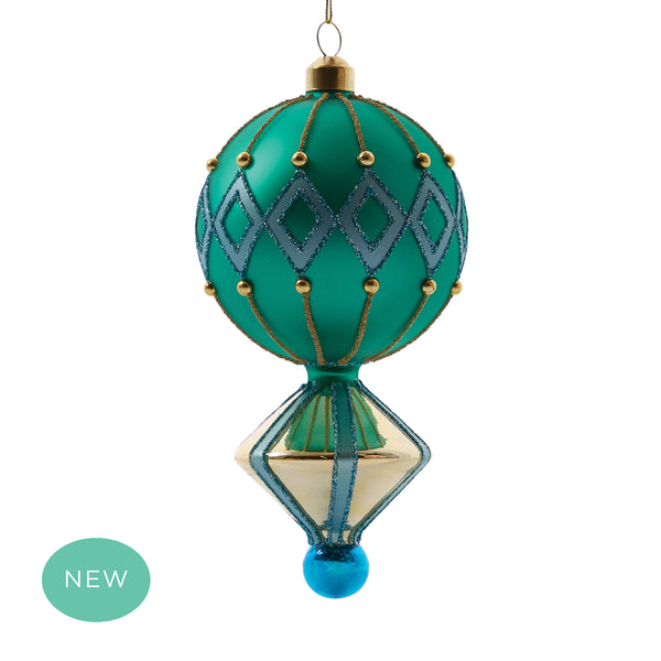 Carnivale Emerald Tree Decoration - Green & Blue