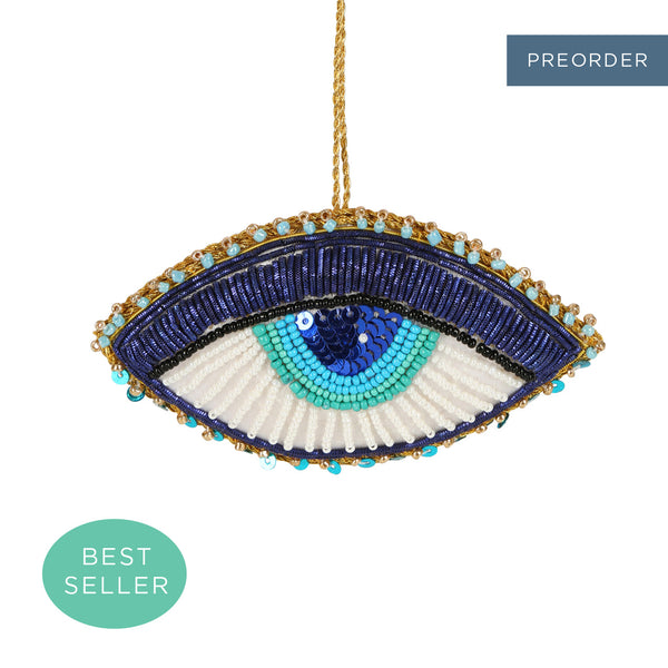 Evil Eye Christmas Sequin Decoration