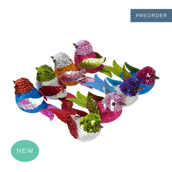 Foiled Sweetie Birds - Bright Colours - Box of 8