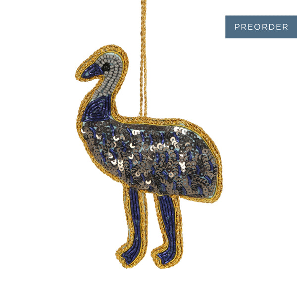 EMU SEQUIN CHRISTMAS TREE DECORATION