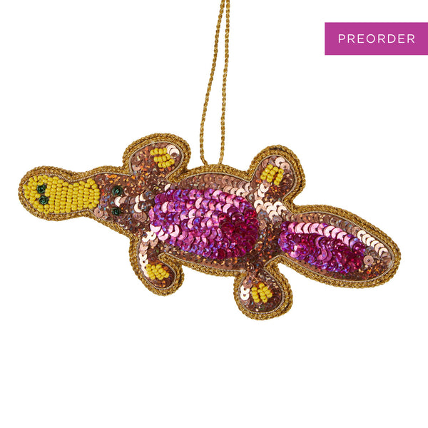Platypus Sequin Tree Decoration