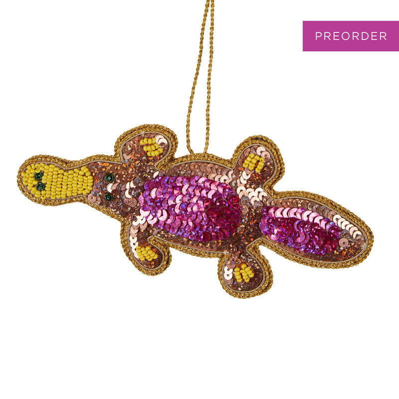 Platypus Sequin Tree Decoration
