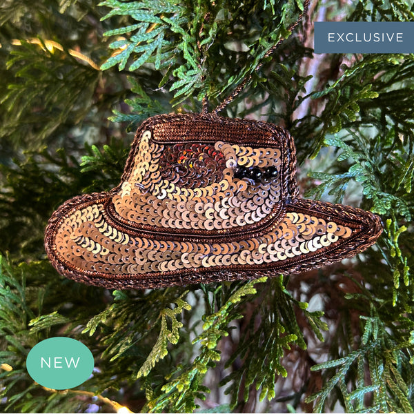 Aussie Akubra Hat Tree Decoration