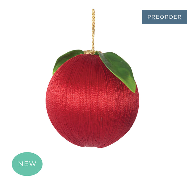 Retro Silk Fruit Bauble Red