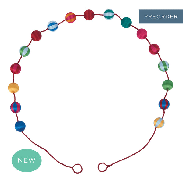 Silk Bauble Garland Multicolour