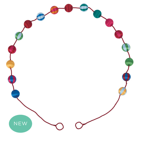 Silk Bauble Garland Multicolour