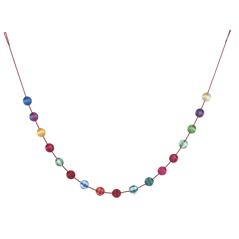 Silk Bauble Garland Multicolour