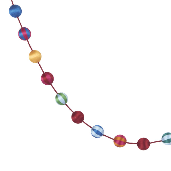 Silk Bauble Garland Multicolour