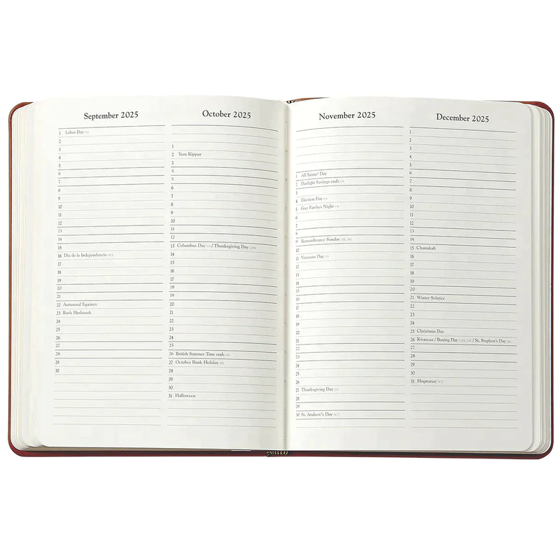 2024 Desk Diary Robins Egg Blue Goatskin Leather