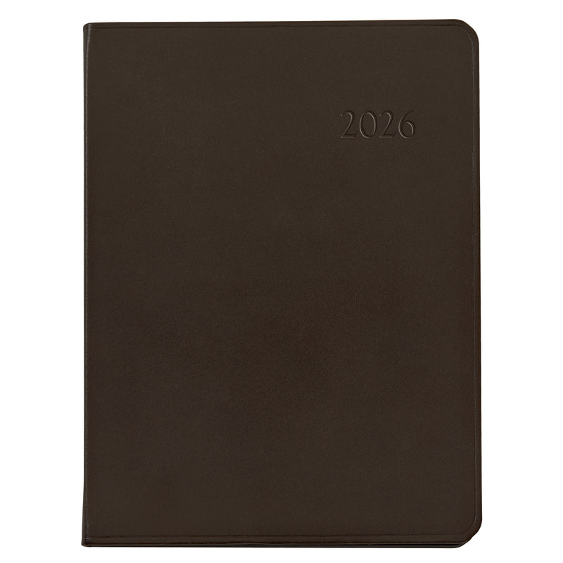 2026 Desk Diary Brown Traditional Leather