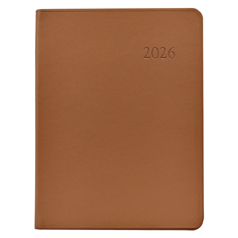 2026 Desk Diary British Tan Traditional Leather