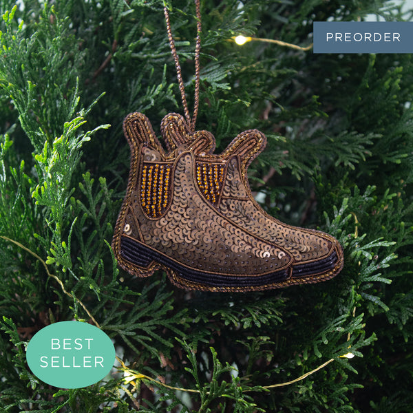 Aussie Country Boots Tree Decoration
