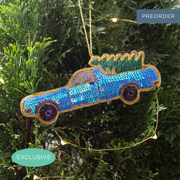 Aussie Ute with Christmas Tree Decoration