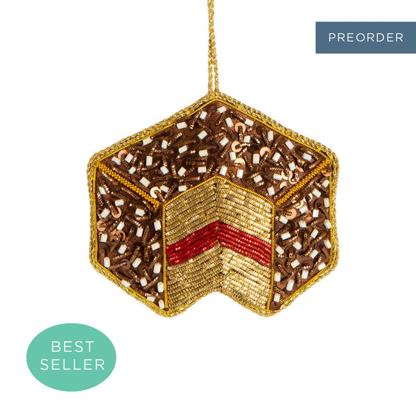 LAMINGTON SEQUIN CHRISTMAS TREE DECORATION