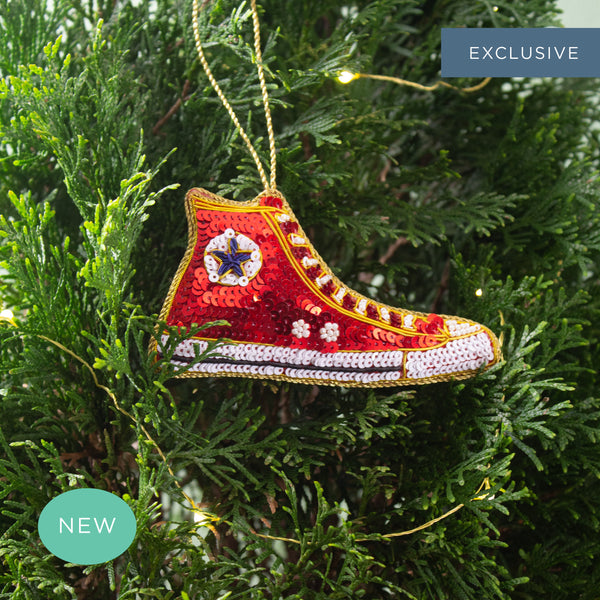 Hi Top Sneaker Sequin Decoration