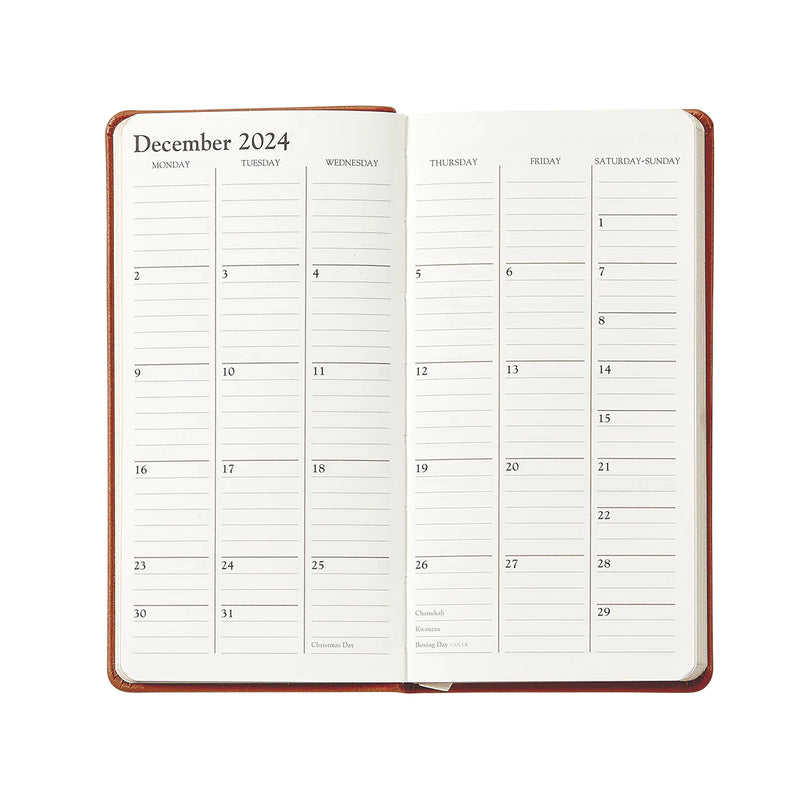 2024 Pocket Diary Kelly Green Goatkskin Leather