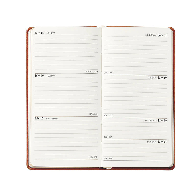 2024 Pocket Diary Kelly Green Goatkskin Leather