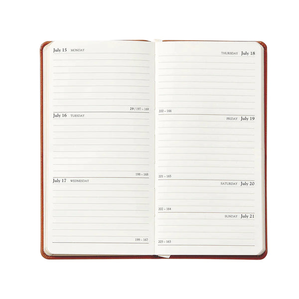 2026 Pocket Diary Slate Blue Pebble Leather