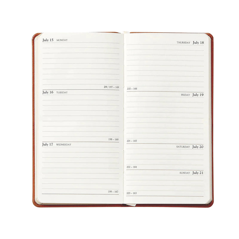 2025 Pocket Diary Robin's Egg Blue Goatskin Leather