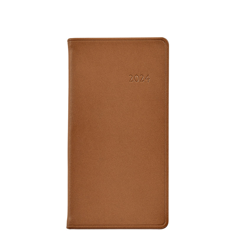 2026 Pocket Diary British Tan Traditional Leather