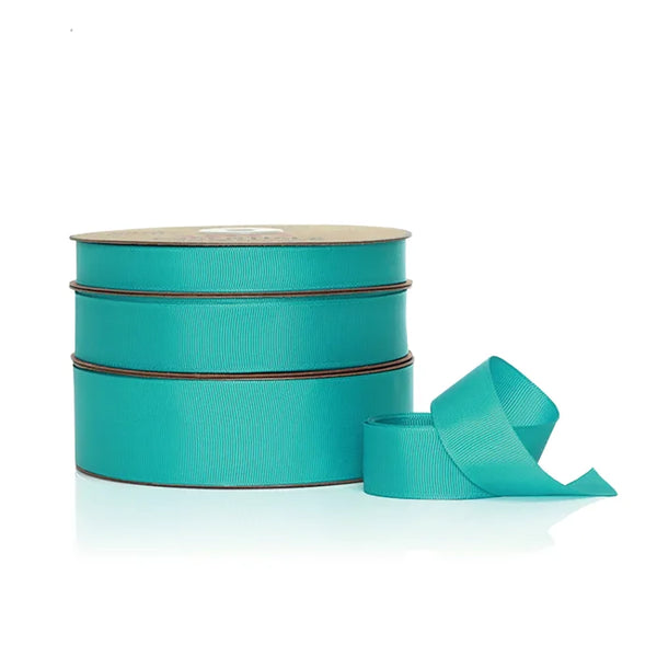 Grosgrain Ribbon Roll Peacock 25mm x 50m