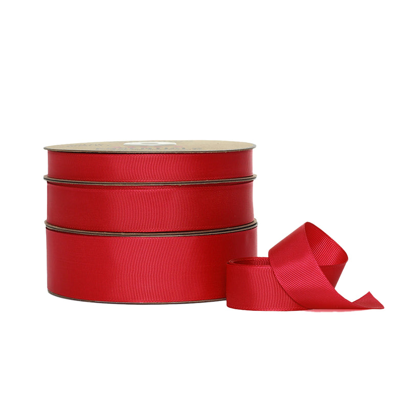 Grosgrain Ribbon Roll Classic Red 50m