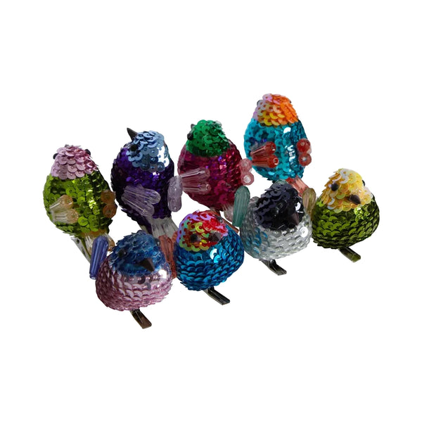 Sequinned Sweetie Birds - Bright Colours - Box of 8