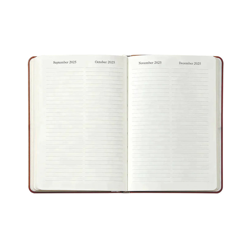 2024 Weekly Diary Taupe Traditional Leather