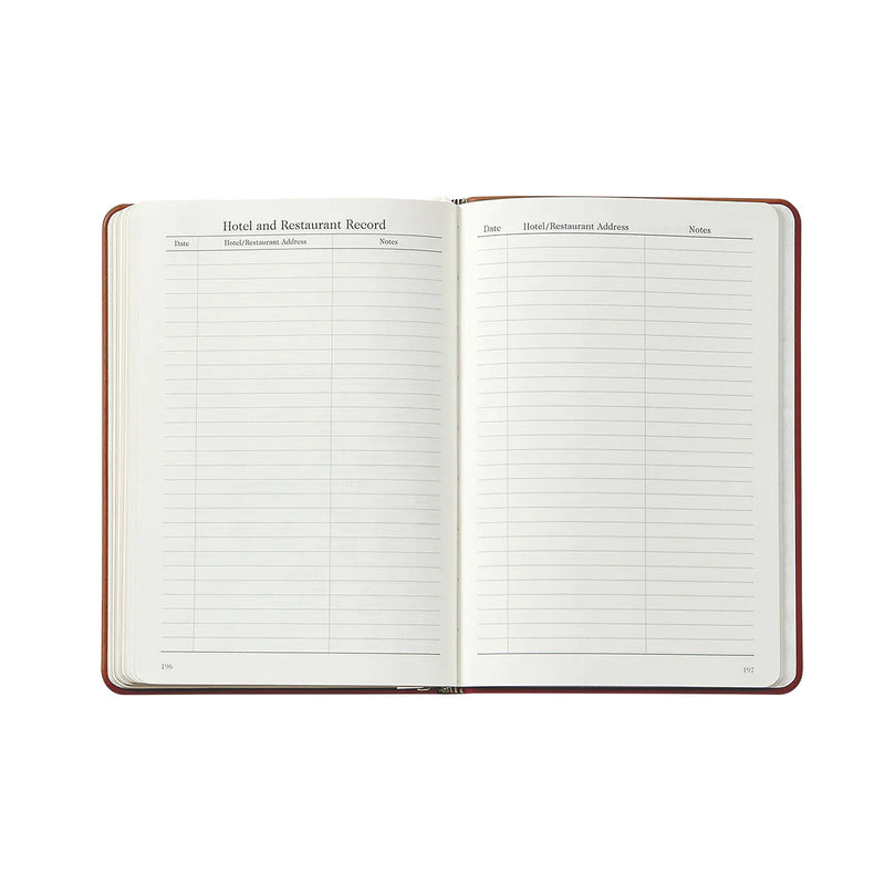 2025 Weekly Diary Brown Crocodile Embossed Leather