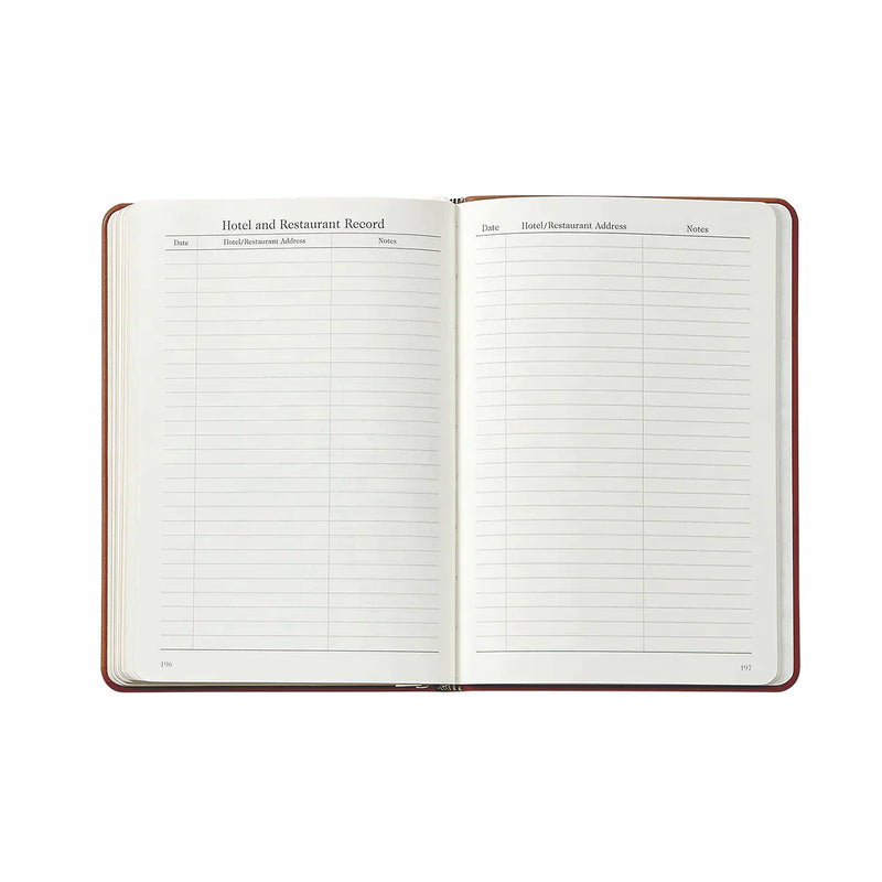 2024 Weekly Diary Walnut Brown Crocodile Embossed Leather