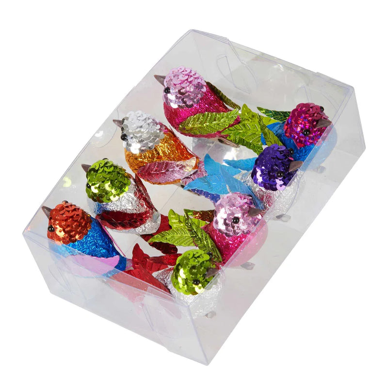 Foiled Sweetie Birds - Bright Colours - Box of 8