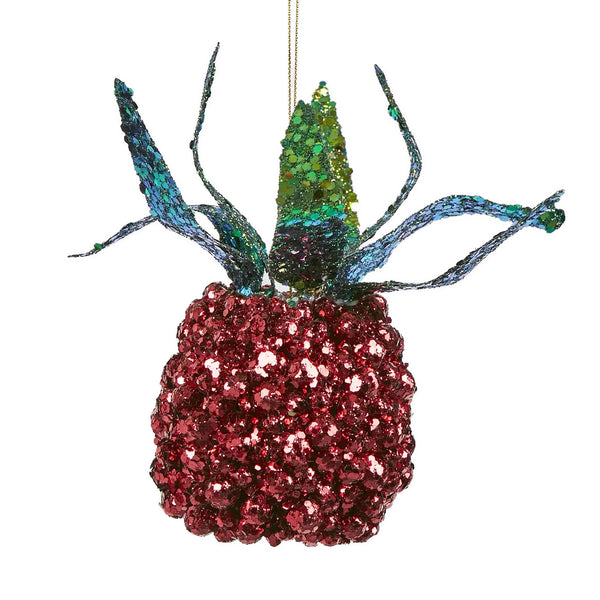 Shimmer Pineapple Red Hanging Decoration