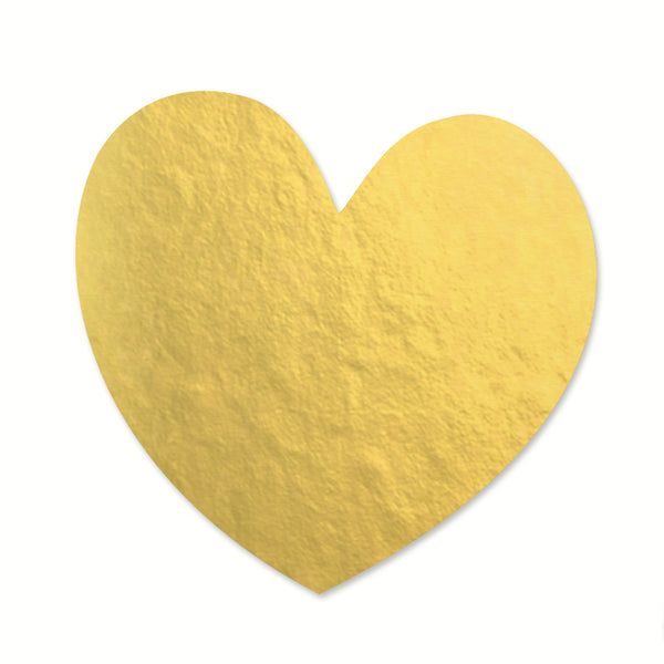 Confetti Heart Stickers Gold Metallic - Pack of 20