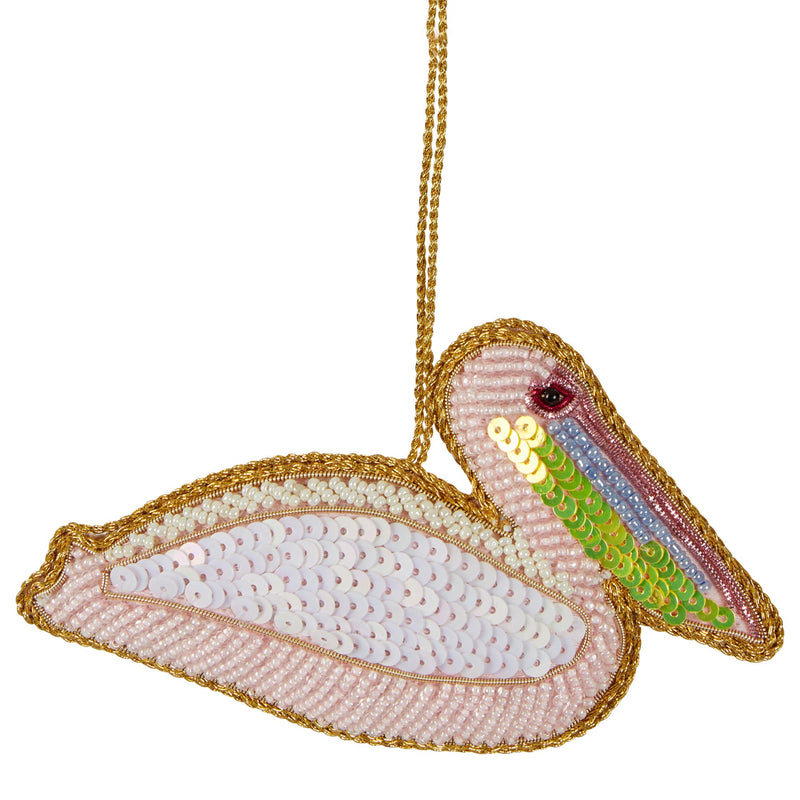 PELICAN SEQUIN CHRISTMAS TREE DECORATION