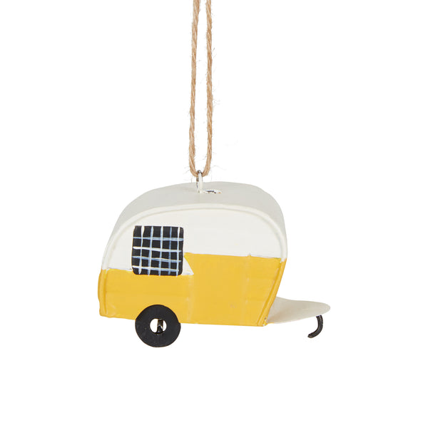 FESTIVE CARAVAN TREE DECORATION YELLOW