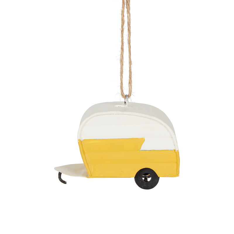 FESTIVE CARAVAN TREE DECORATION YELLOW