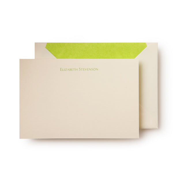 Personal Stationery Crown Mill Bamboo Silk Lined envelopes - Set of 10 cards and 10 envelopes